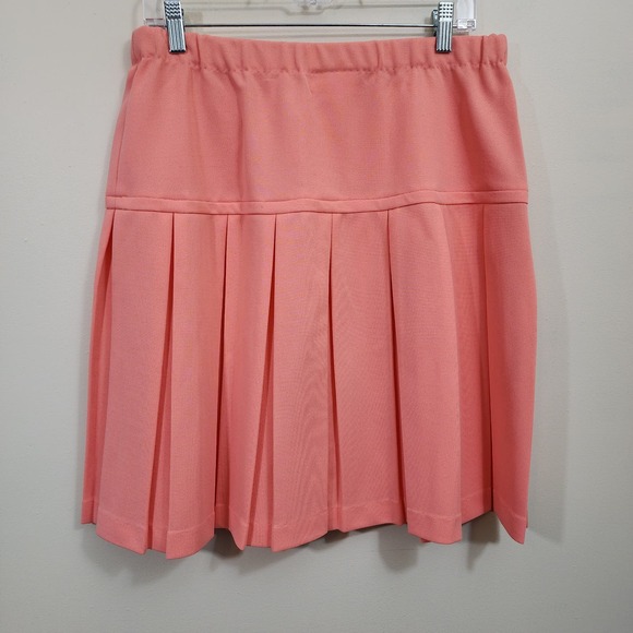 Vintage 70s JCPenney pleated peach colored skirt woman's size medium - Picture 3 of 5